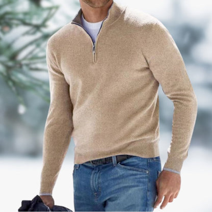 Aiden | Maglione da uomo in morbida maglia con zip a un quarto