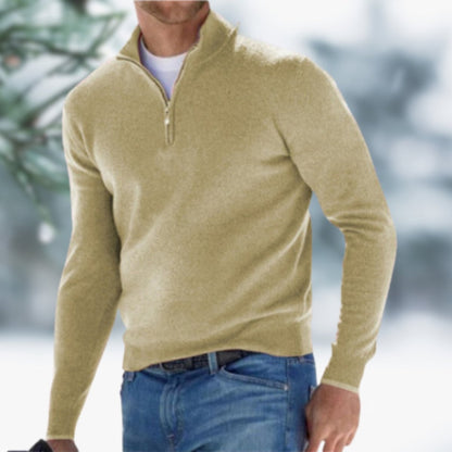 Aiden | Maglione da uomo in morbida maglia con zip a un quarto