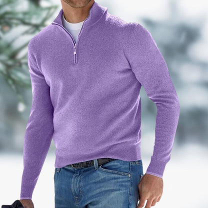 Aiden | Maglione da uomo in morbida maglia con zip a un quarto