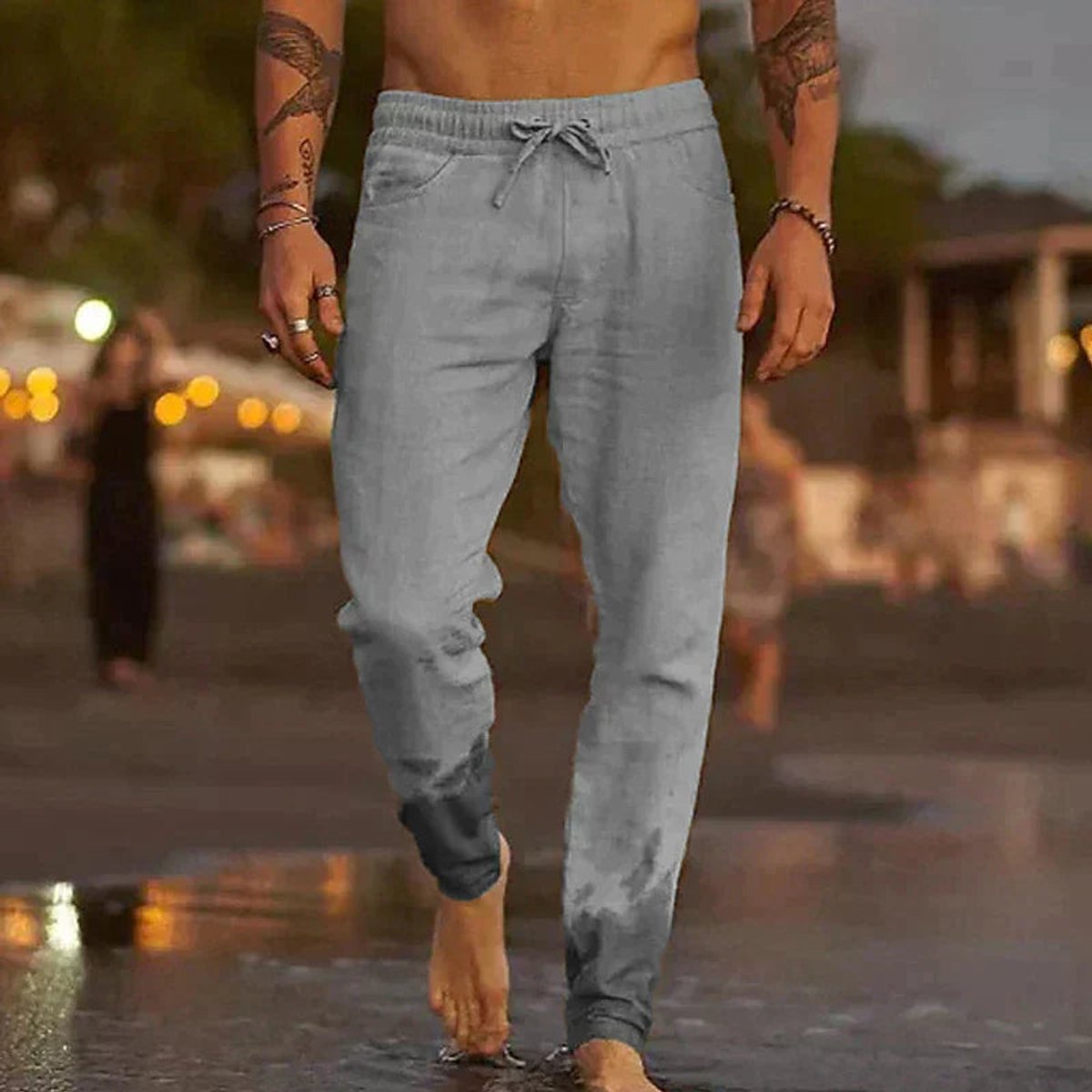 Sebastian | Pantaloni estivi da uomo in lino con vestibilità comoda e coulisse