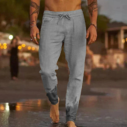 Sebastian | Pantaloni estivi da uomo in lino con vestibilità comoda e coulisse