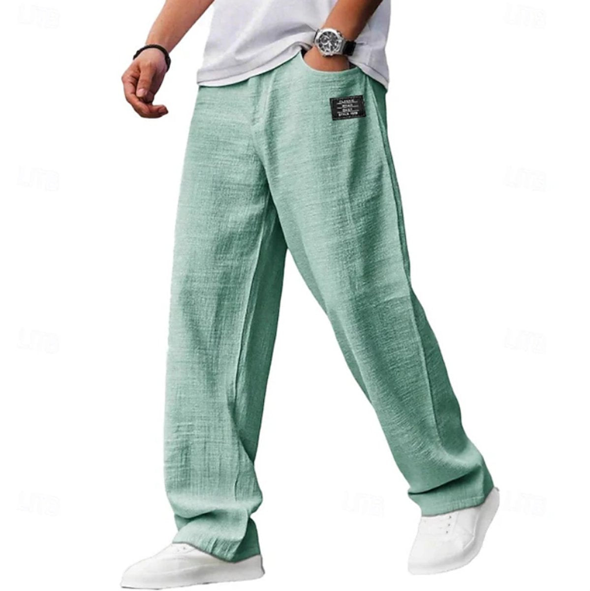 Henry | Pantaloni casual da uomo dal taglio morbido, leggeri e a gamba larga