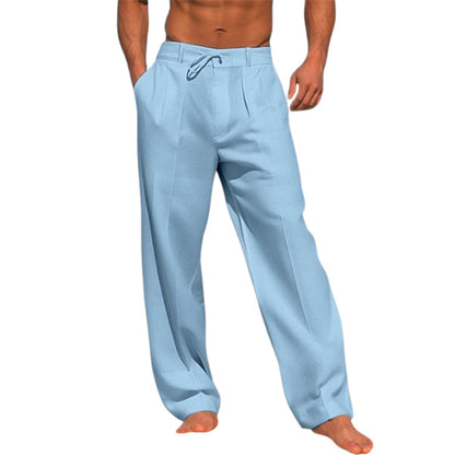 James | Pantaloni da uomo in lino dal taglio ampio e rilassato con coulisse
