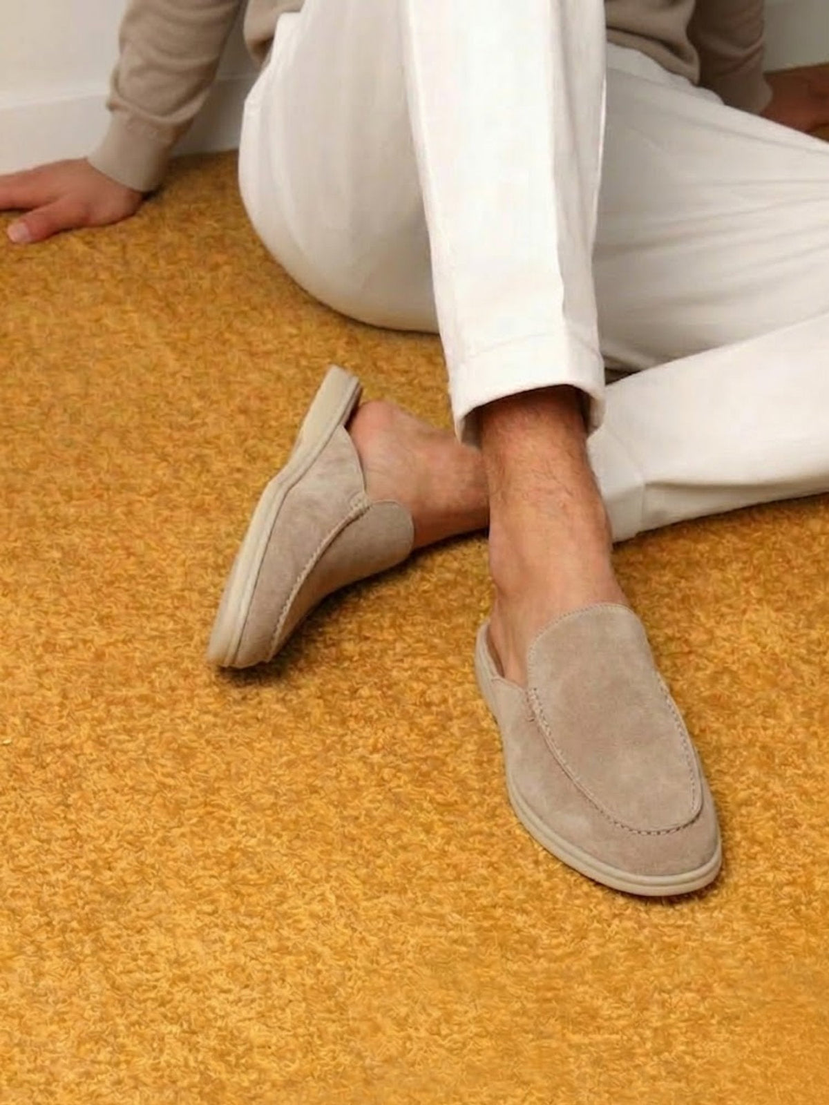 Elijah | Mules da uomo senza lacci, con tallone aperto e dettagli cuciti, stile casual