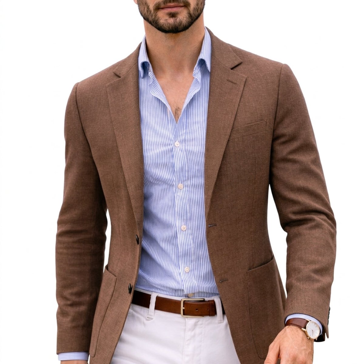 Ryan | Giacca da uomo in maglia su misura, cappotto invernale da uomo con revers a cresta
