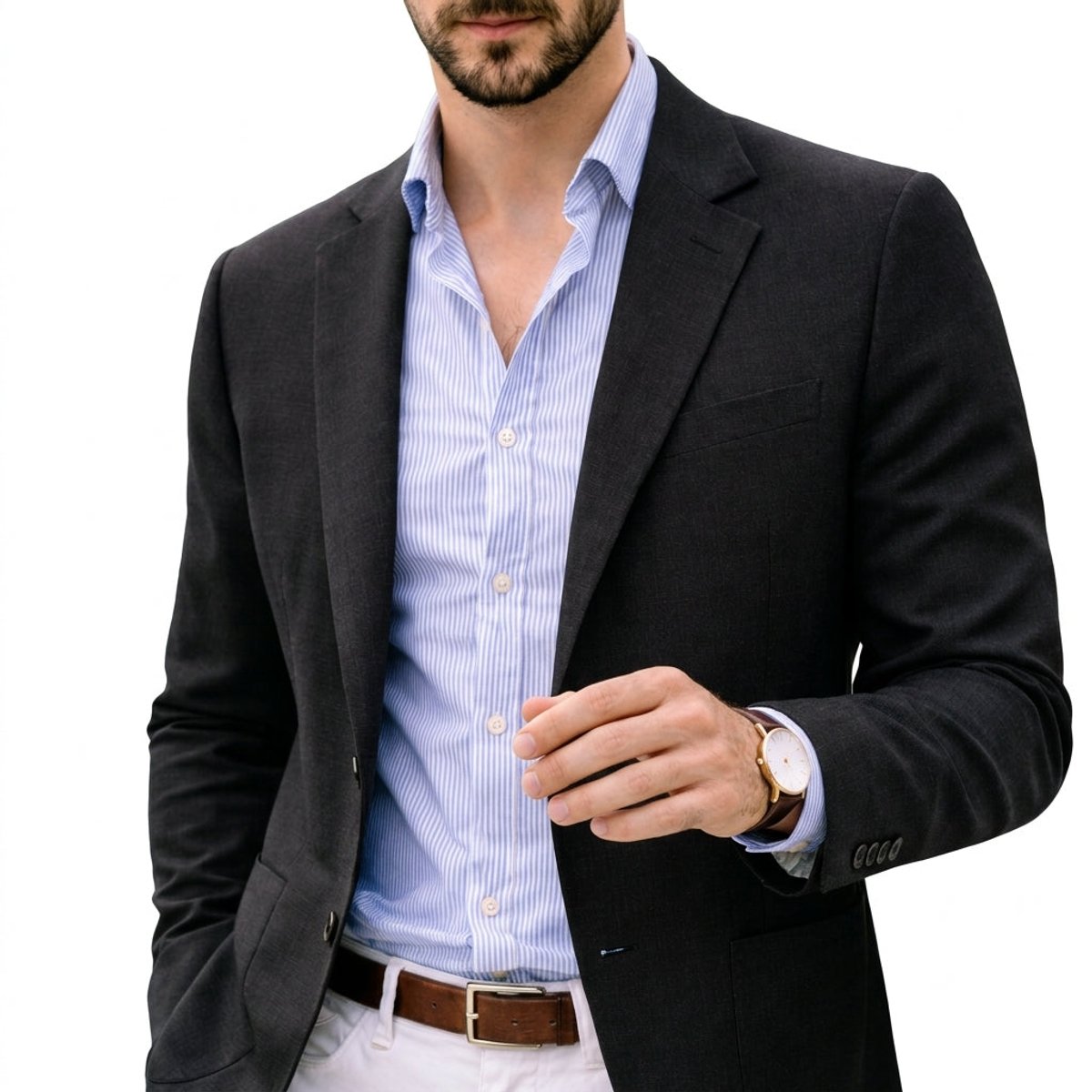 Ryan | Giacca da uomo in maglia su misura, cappotto invernale da uomo con revers a cresta