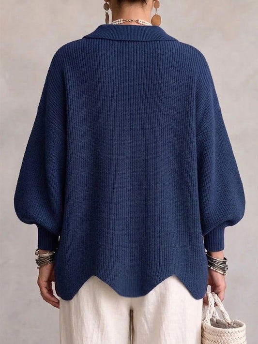 Isadora | Cardigan oversize con dettagli dorati