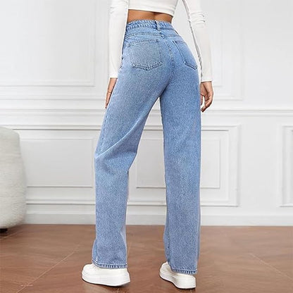 Mia | Jeans da donna a vita alta e gamba larga