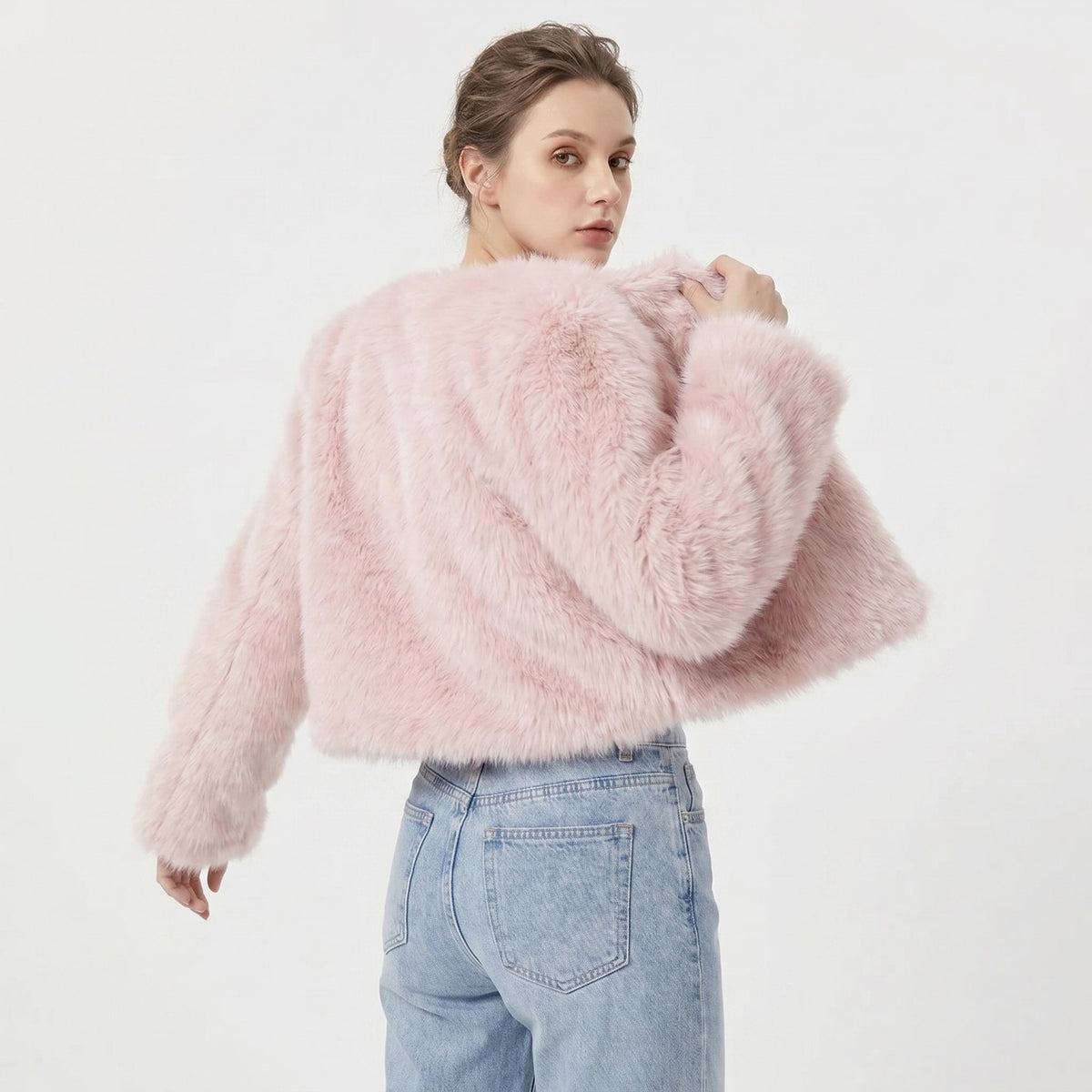 Mia | Cardigan corto da donna in pelliccia sintetica