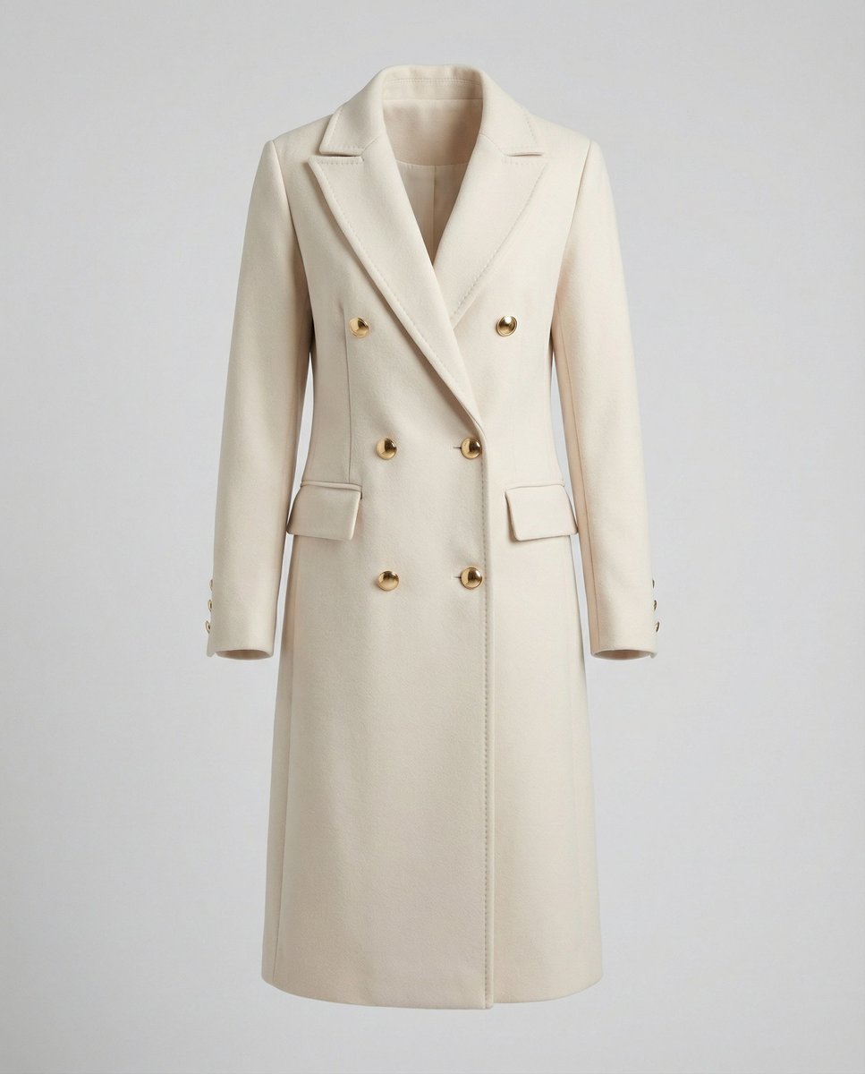 Scarlett | Cappotto midi da donna a maniche lunghe e doppiopetto