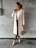 Scarlett | Cappotto midi da donna a maniche lunghe e doppiopetto