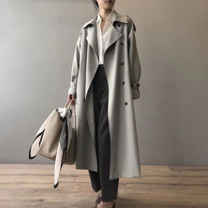 Eleanor | Trench lungo da donna, idrorepellente, a doppio petto