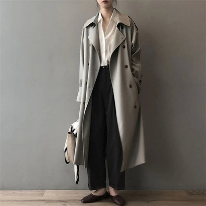 Eleanor | Trench lungo da donna, idrorepellente, a doppio petto
