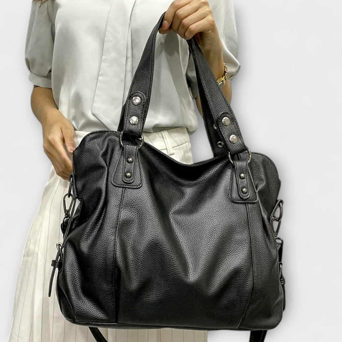 Emma | Borsa a tracolla da donna in pelle vegana, capiente