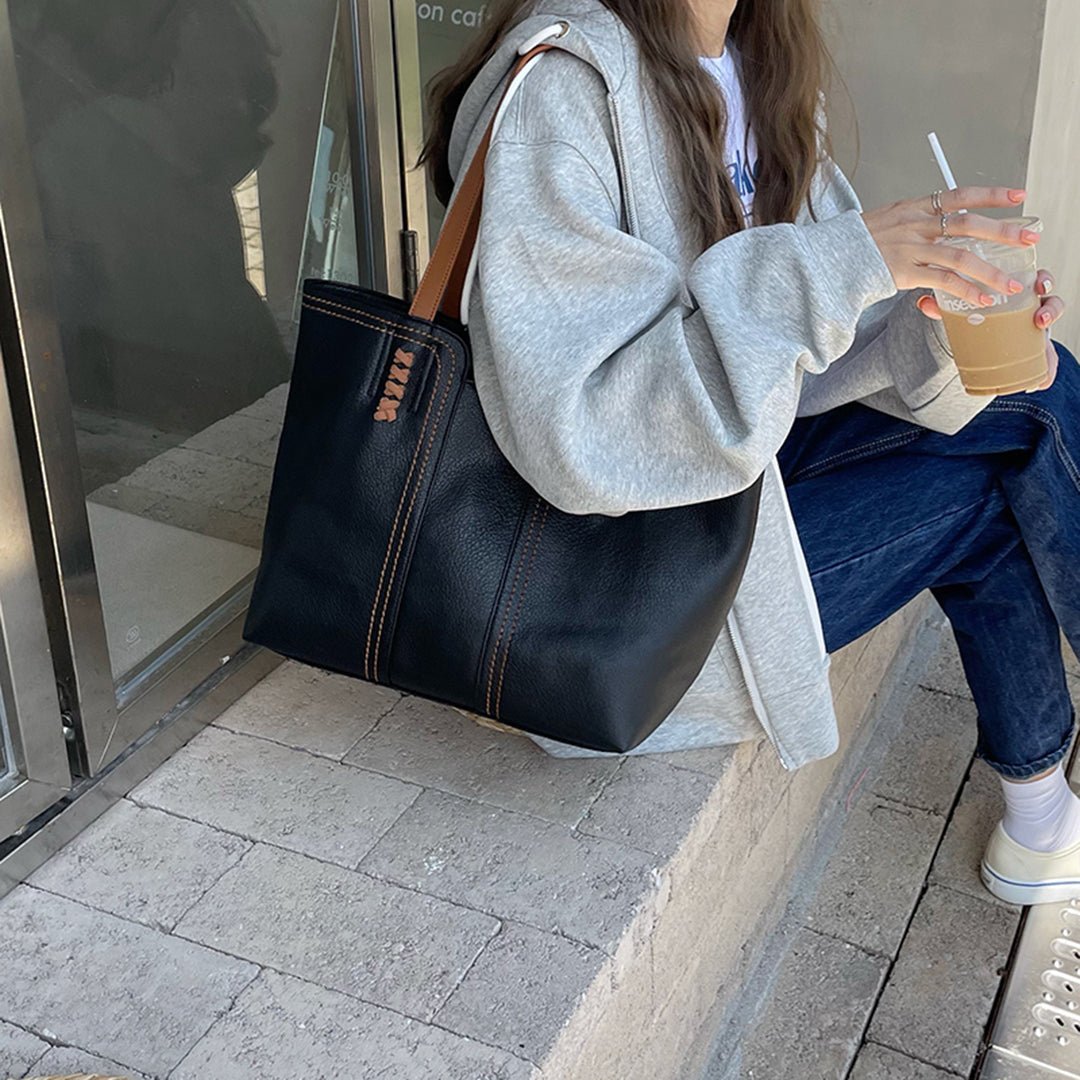 Harper | Borsa a tracolla grande da donna in pelle vegana, in stile minimalista