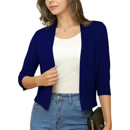 Olivia | Cardigan corto da donna con apertura frontale e maniche a tre quarti