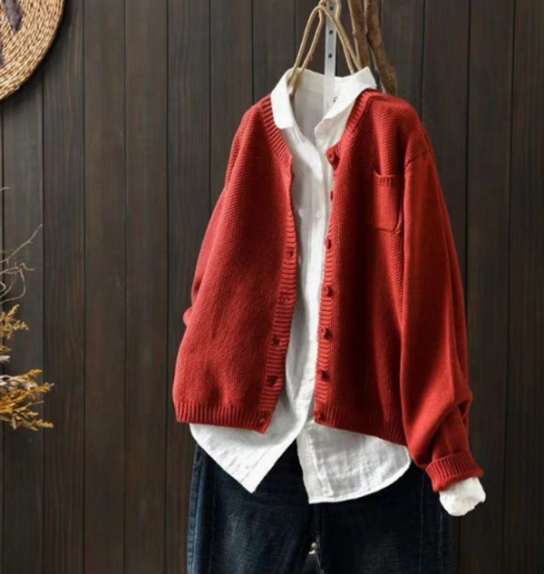 Aria | Cardigan da donna oversize in maglia con chiusura frontale a bottoni