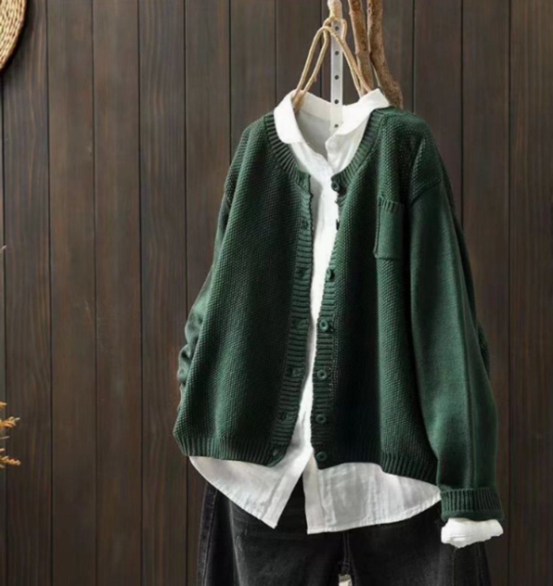 Aria | Cardigan da donna oversize in maglia con chiusura frontale a bottoni