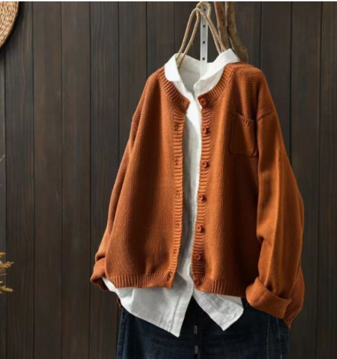 Aria | Cardigan da donna oversize in maglia con chiusura frontale a bottoni