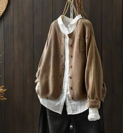 Aria | Cardigan da donna oversize in maglia con chiusura frontale a bottoni