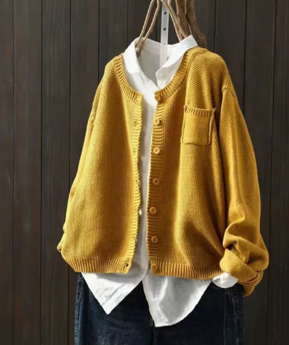 Aria | Cardigan da donna oversize in maglia con chiusura frontale a bottoni