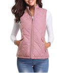 Charlotte | Gilet imbottito da donna, leggero, trapuntato, con chiusura a zip e collo alto