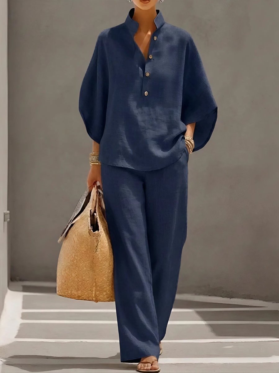 Grace | Pantaloni da donna in lino a gamba larga dal taglio comodo
