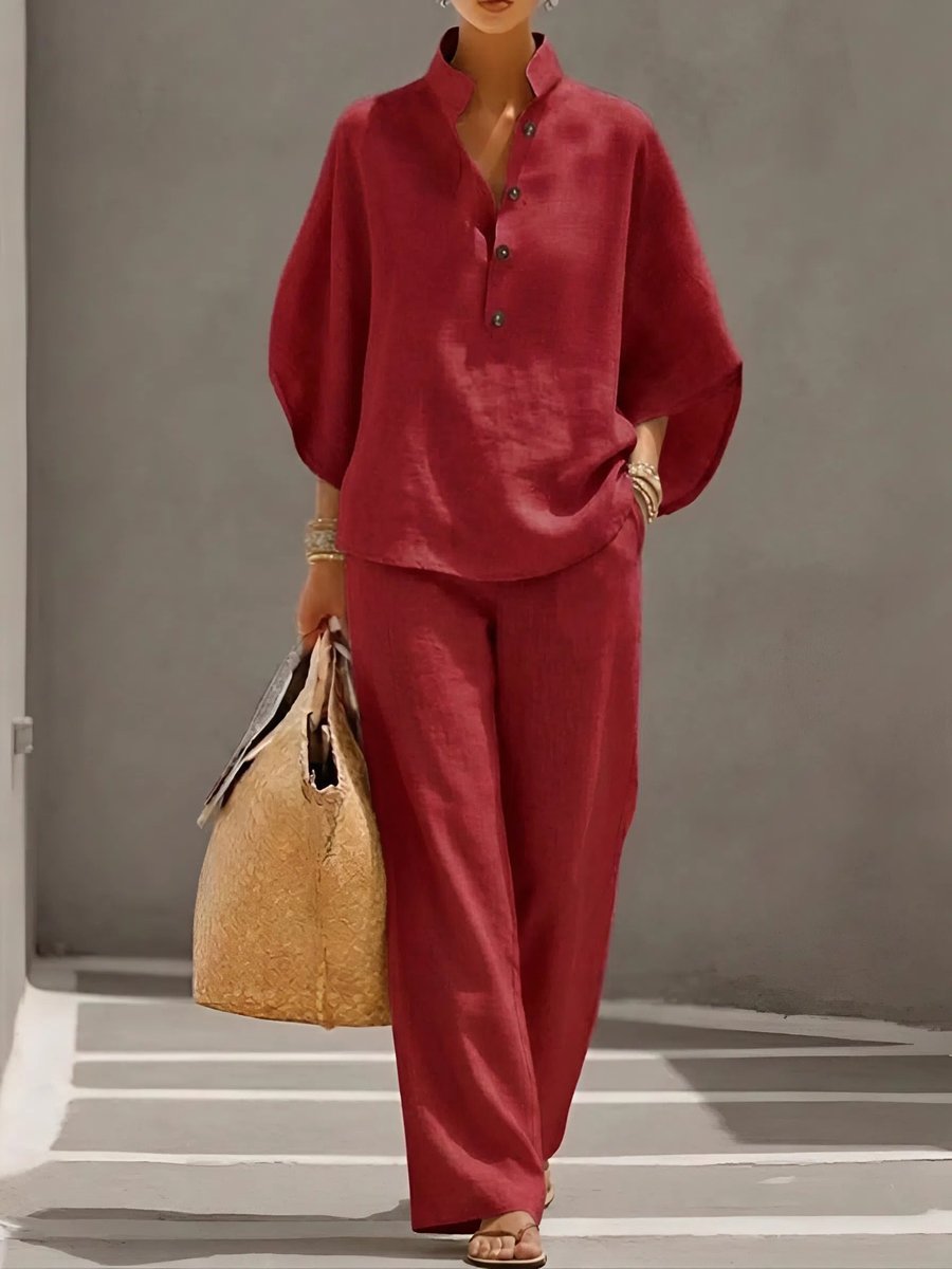 Grace | Pantaloni da donna in lino a gamba larga dal taglio comodo