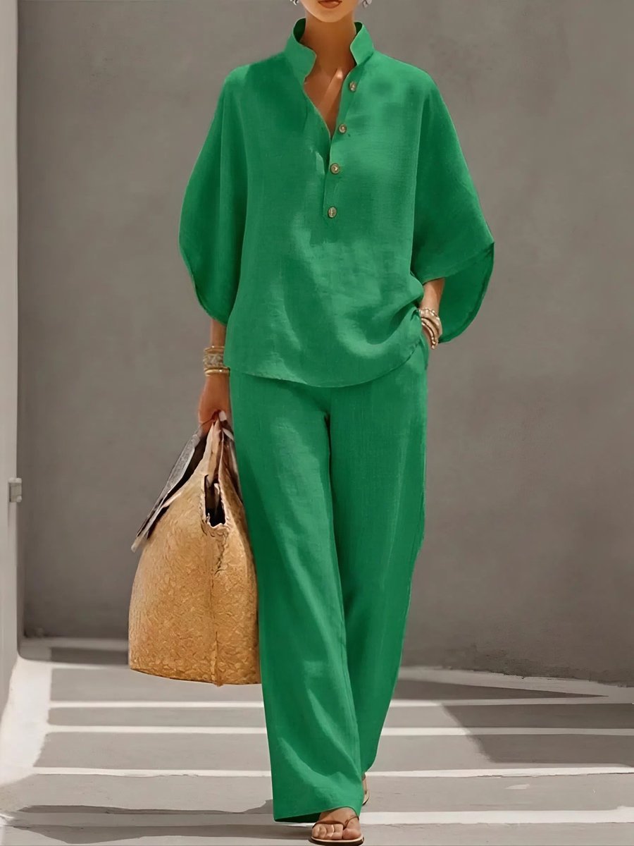 Grace | Pantaloni da donna in lino a gamba larga dal taglio comodo