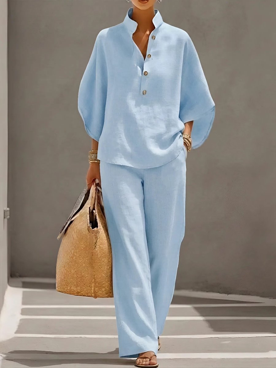 Grace | Pantaloni da donna in lino a gamba larga dal taglio comodo