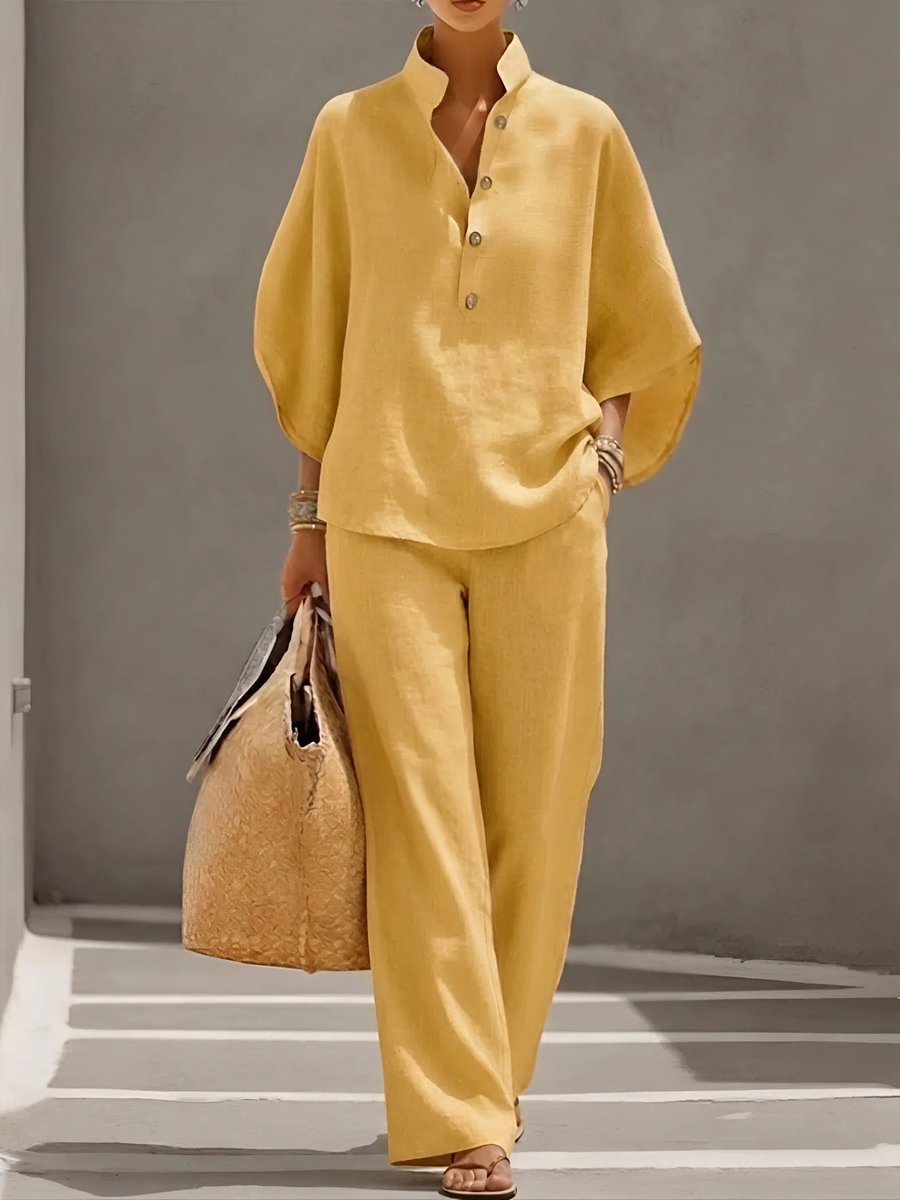 Grace | Pantaloni da donna in lino a gamba larga dal taglio comodo