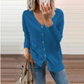 Olivia | Cardigan da donna in maglia a maniche lunghe con scollo a V e abbottonatura frontale